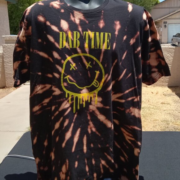 "Dab Time" Graphic T-Shirt – Black Tie Dye, Unisex - Picture 1 of 5